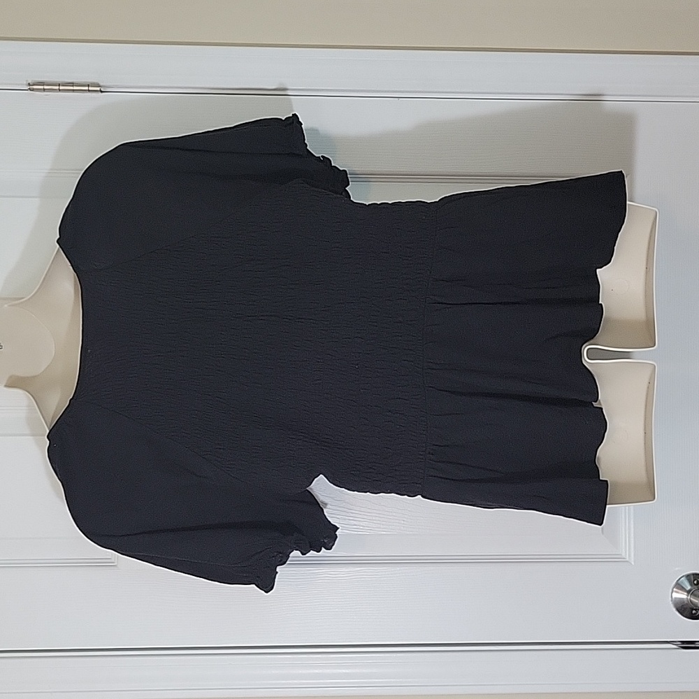 Torrid Cotton Modal Slub Smocked Short Sleeve Babydoll Plus Size 3 NWT - Picture 8 of 9